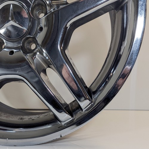 MERCEDES WHEEL RIM REAR 18x9 18" CHROME 18 2204013502 AMG OEM S55 E55 CL55 65313 - Picture 5 of 12