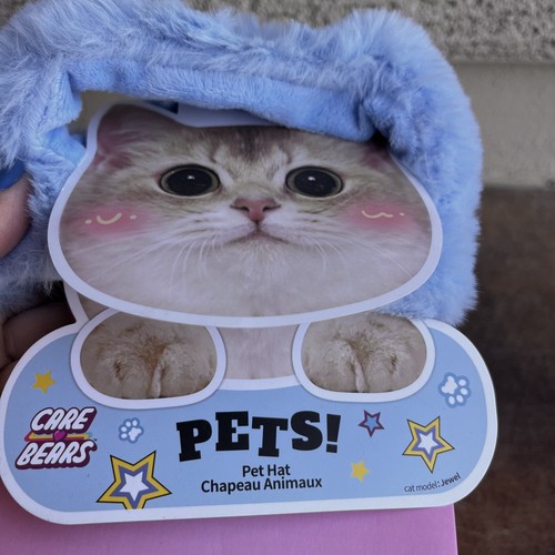 Miniso Care Bears Pet Hat Dog Cat Costume Blue Care Bear NWT - Picture 5 of 5