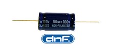 45 PACK 50 MFD Axial Electrolytic Non-Polar Capacitor 100 VOLT - SHIPS TODAY