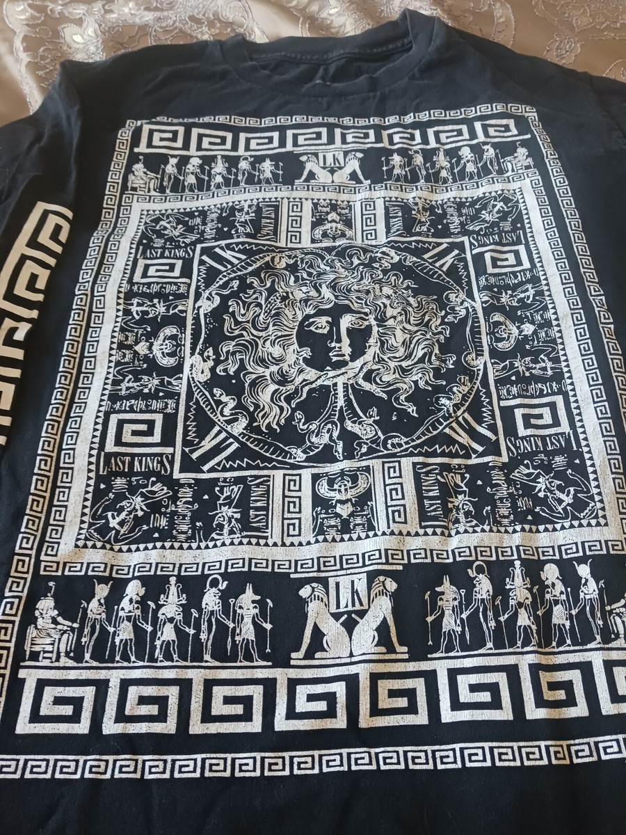 Hip Hop Last Kings Bandana Shirt Rapper Tyga Last Kings Black Long Sleeve  Egyptian T Shirt Size M Medium Black, image size:900x1200