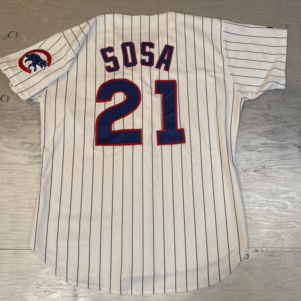VTG Russell Athletic Diamond Collection Chicago Cubs Sammy Sosa #21 Jersey Sz 48 - Image 2 of 4