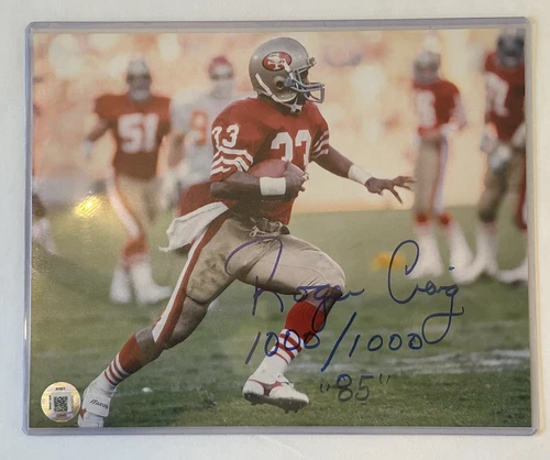 ROGER CRAIG Signed/Autographed 49ers 8x10 Photo 3x SB Champ & 1000/1000 w/COA