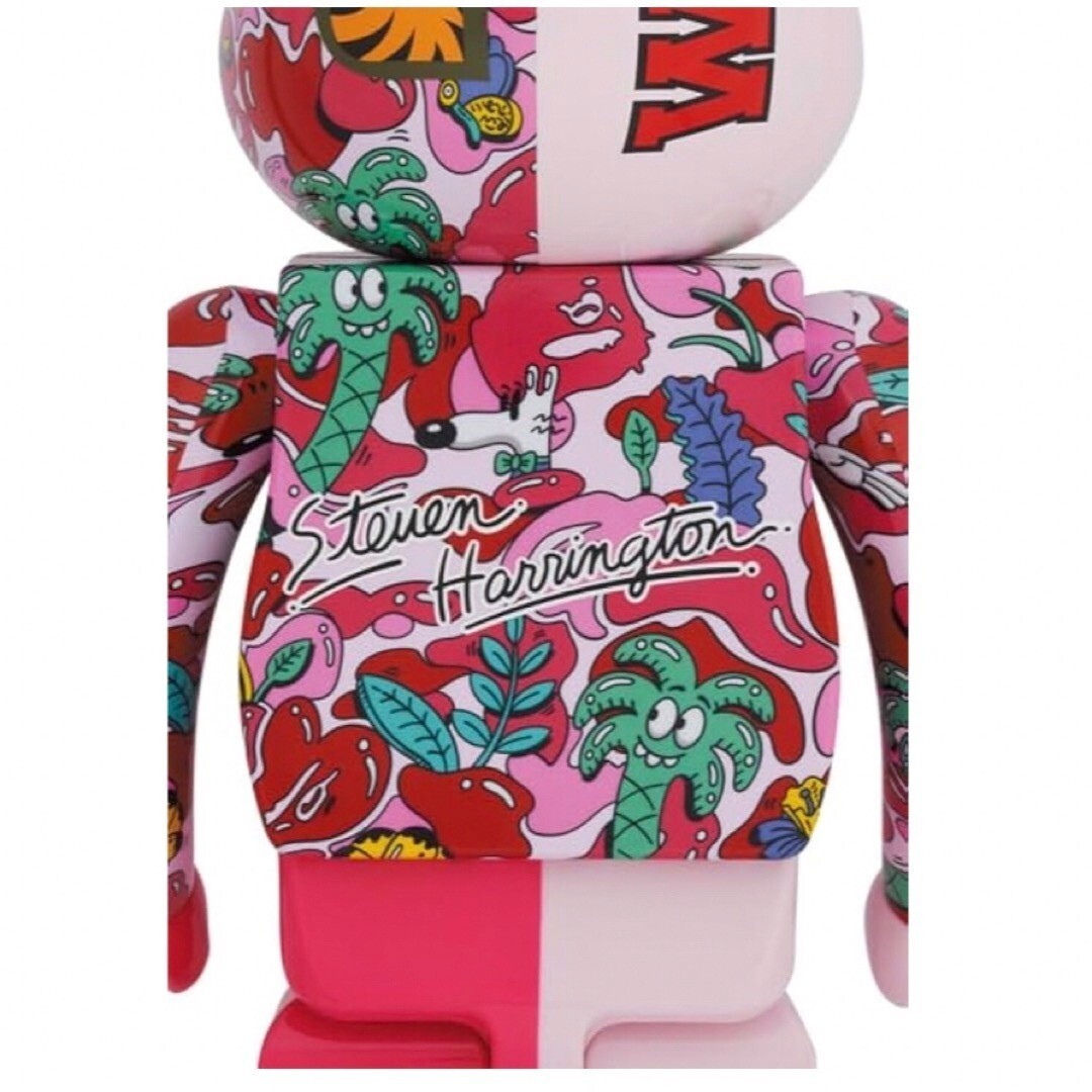 BE@RBRICK 1000% Steven Harrington BAPE SHARK Pink Bearbrick A