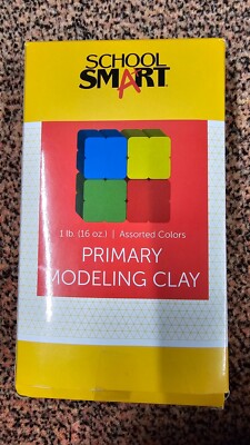 School Smart Modeling Clay, 1 Pound, Assorted Primary Colors