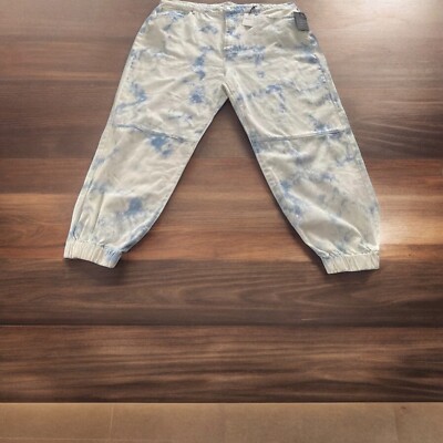 Forever 21 Cloudy Sky Women Blue Wash Jogger Jean Sz 3XL XXXL NWT Stretch NWT