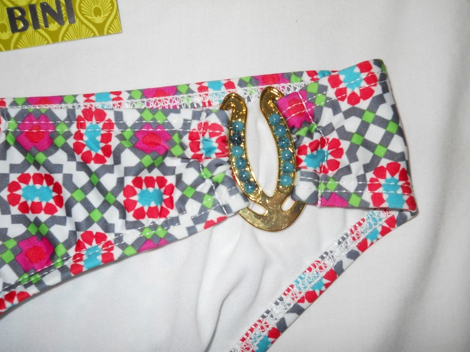 Gianni Bini Nuevo Traje de Baño Mujer Corbata Marroquí Multi Grande Bikini Nuevo con Etiquetas Foto 3 de 4
