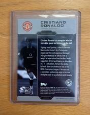 CRISTIANO RONALDO 2020-2021 ROOKIE Topps Lost Rookie UCL Man Utd card. rookie card picture