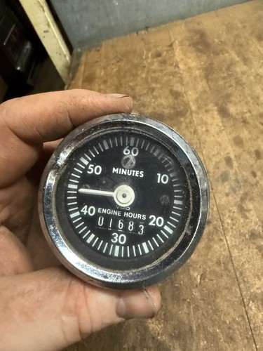 VTG Harley Davidson Motorcycle VDO Engine Hours Dash Gauge Germany Part 809/010