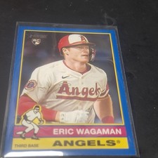 Topps 2025 Heritage Blue Border Rookie Eric Wagaman #260 Los Angeles Angels