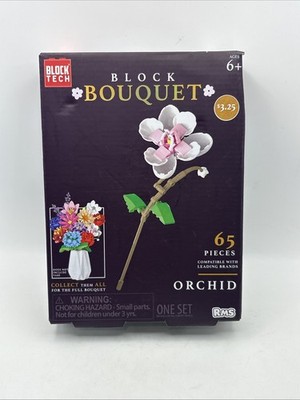 Block Bouquet ORCHID ONLY Flower Building Block Tech Set 65 Pieces COMPATIBLE LE