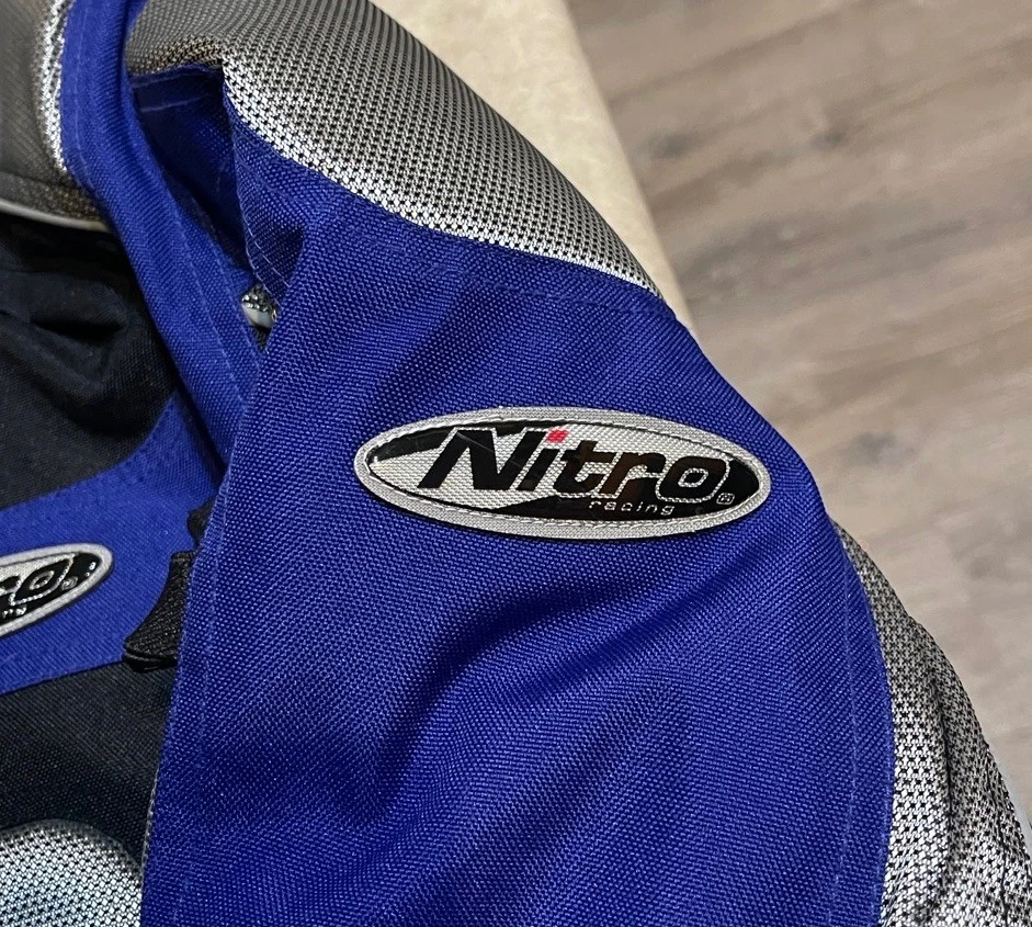 Nitro Racing 全衬垫摩托车夹克男式 L 码拉链衬里装甲 — 第 4/4 张图片