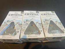 3 Crystal Mineral Deodorant Stones, Unscented, 5oz ea, sealed