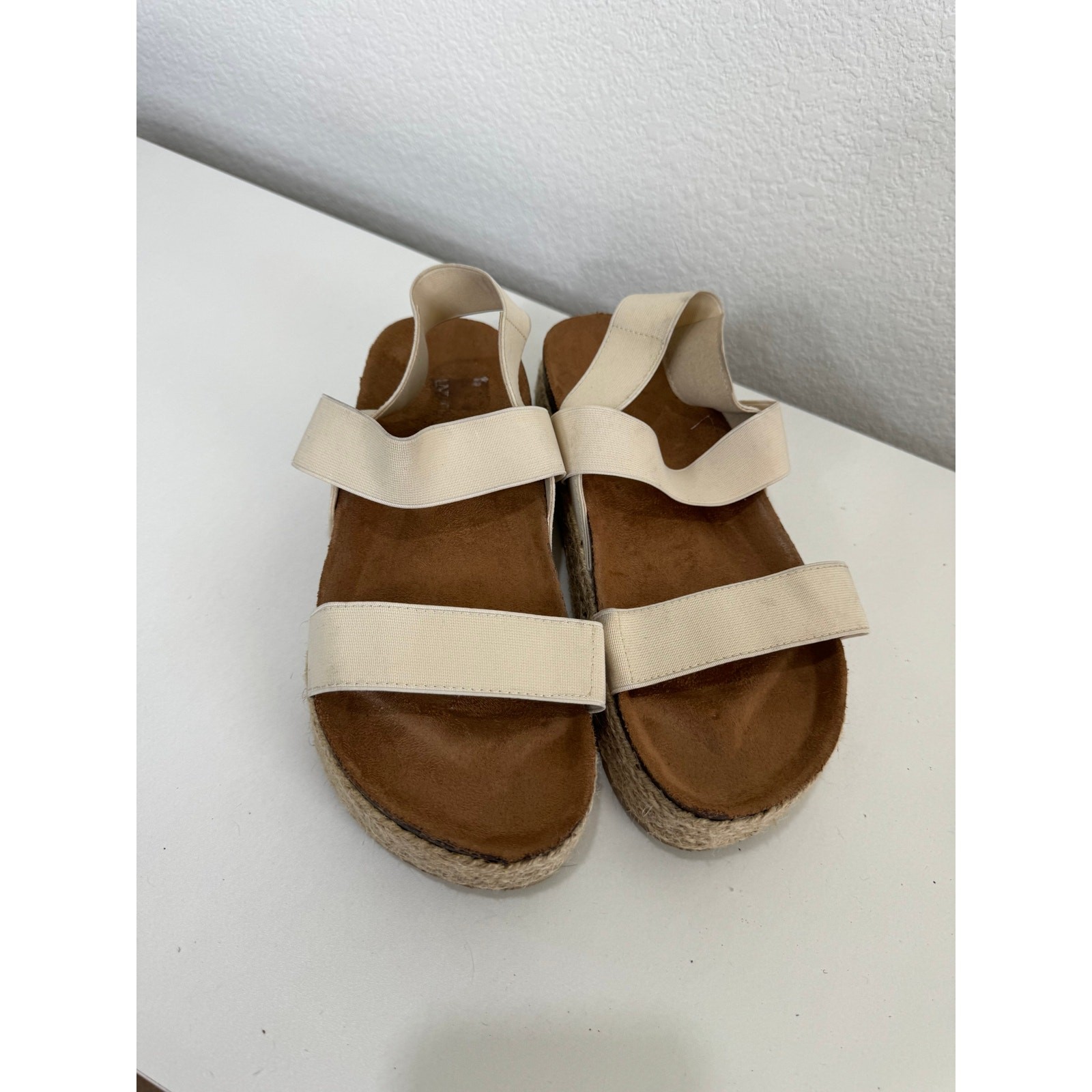 APL Sandalo espadrillas donna Wanted beige con cinturino plateau 8