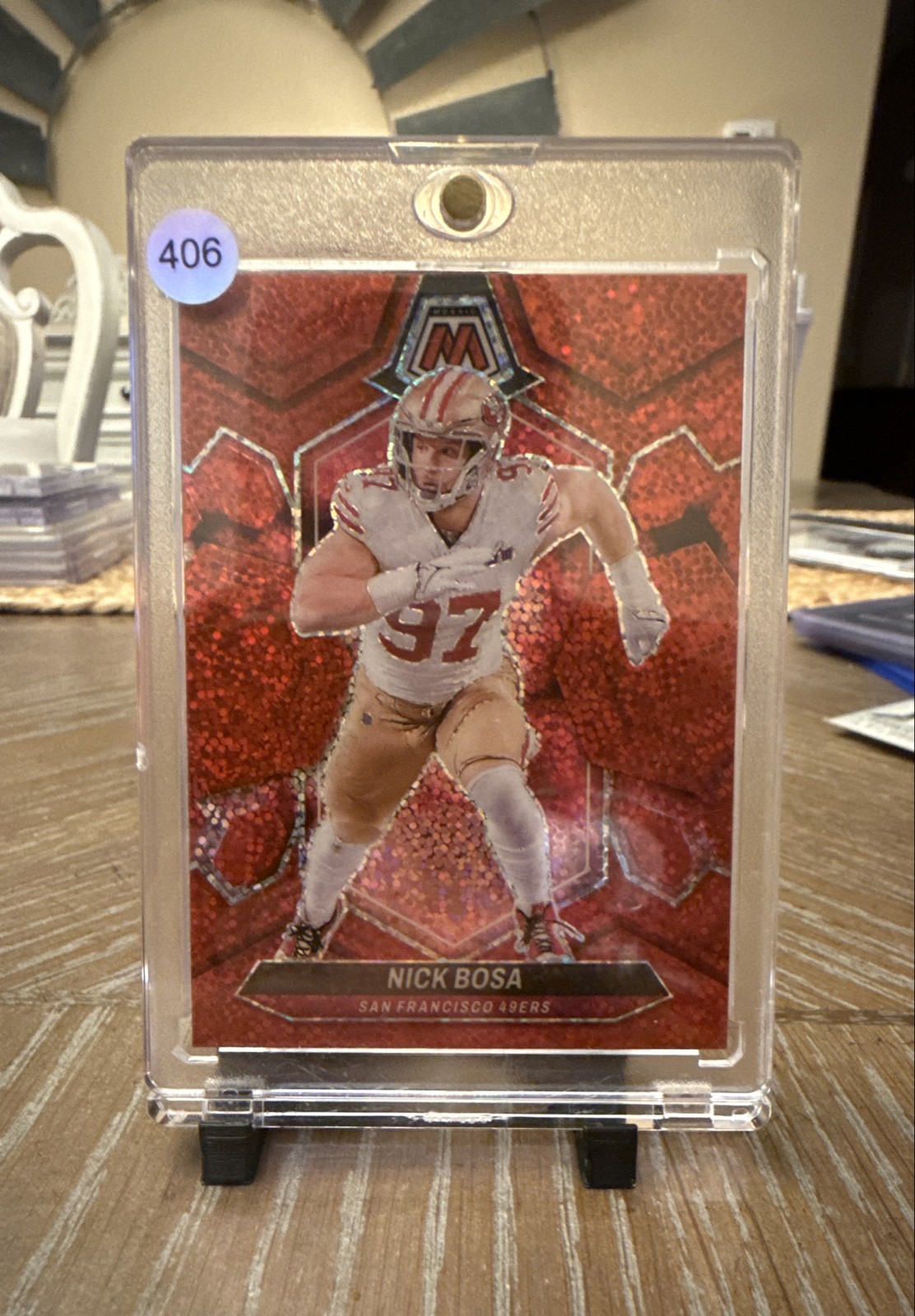 2024 Panini Mosaic - Nick Bosa #195 Red Sparkle Prizm