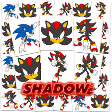 Shadow the Hedgehog Tattoos for Kids Party Favors Bundle - 72 Pc Tattoos