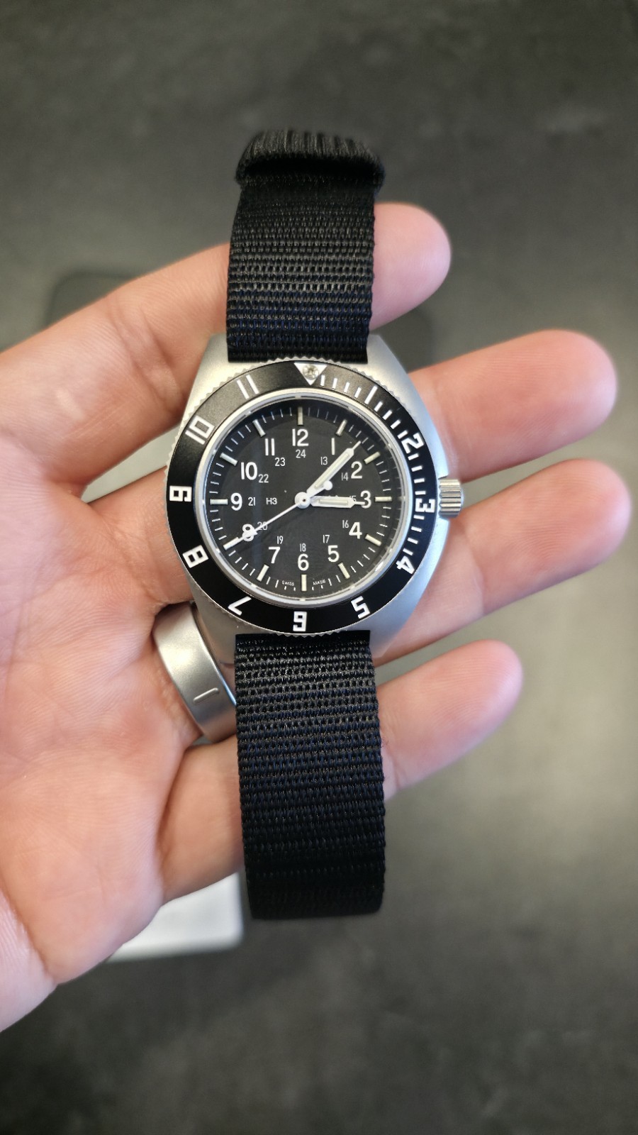 Marathon Steel Sterile Navigator Military Aviation Watch, 2 TZ, 41mm, SSNAV