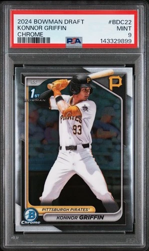 2024 Bowman Draft Chrome #BDC-22 Konnor Griffin PSA 9 1st Bowman