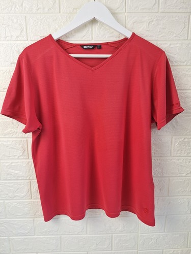 Rohan T-Shirt Damen Große 12-14 Rot X-Static Dynamic Moisture Control