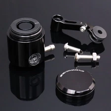Black Front Brake Fluid Oil Reservoir 5mm 6mm 8mm Hose For Ducati Motorcycle
