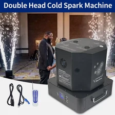 1500W Spin Double Head Cold Spark Machine DMX Sparkler Machine Firework Fountain