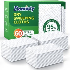 60 Count Dry Sweeping Cloths Refills for Swiffer Sweep Mop, 4X Clean Power ...
