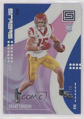 2022 Panini Chronicles Draft Picks Status Blue /99 Drake London #6 Rookie RC 3h1