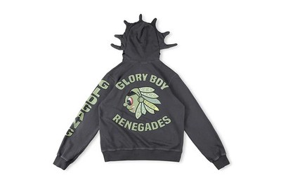 Glo Gang Worldwide Renegades Full Zip Hoodie Black Washed Men