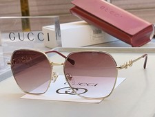 Gucci GG 0882SA 001 Gold Metal Oversized Sunglasses 60-16-145