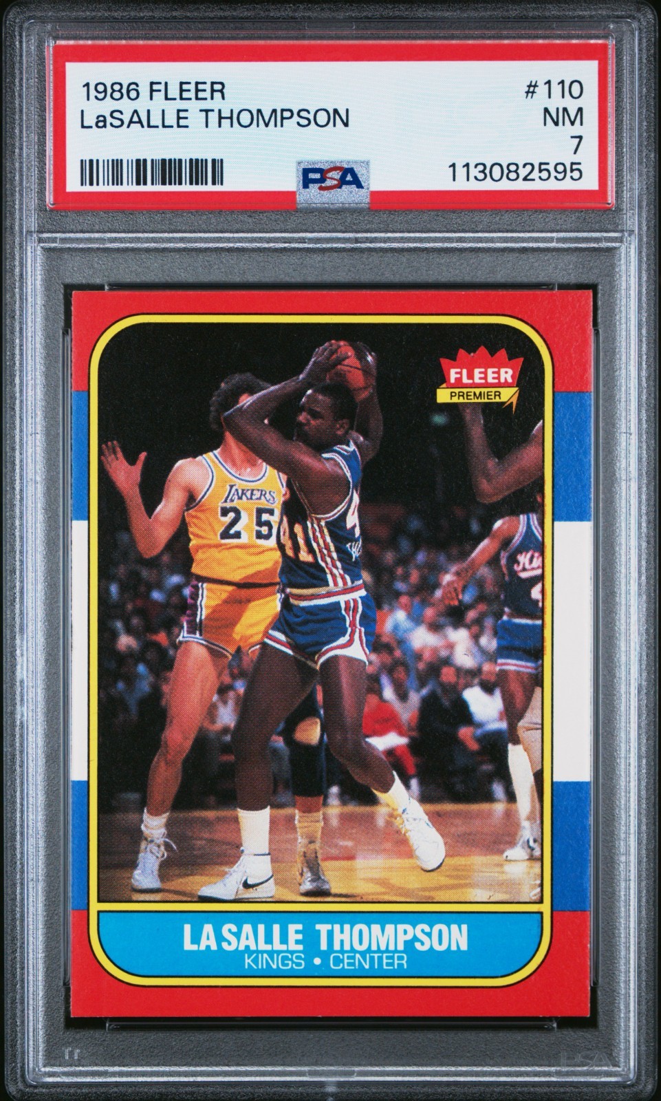 1986 FLEER #110 LASALLE THOMPSON PSA NM 7