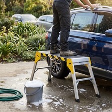 HOMCOM Arbeitsplattform Alu Werkbank Klappbar Arbeitstisch bis 150 kg mit  Griff