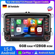Für VW GOLF 5 6 Passat Tiguan Caddy Android15 Autoradio Carplay GPS Navi 6+128GB
