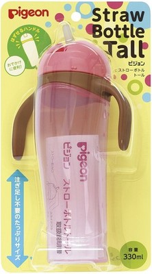 Pigeon 'Tall' Baby Training Drinking Cup Straw Bottle BPA Free for 9 Months