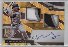 2022 Panini Chronicles Gold Prizm 2/10 Romy Gonzalez #RDJA-RG Auto 2x4