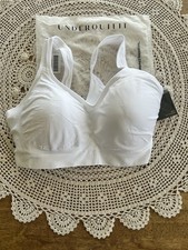 NEW- Underoutfit Comfort Shaping Bra 457- white, size 2XL