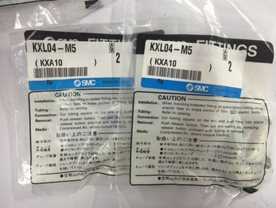 1Bag/2pcs New SMC KXL04-M5 Fittings Expedited Shipping #lk