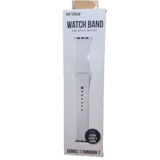 Watchband for Apple Watch, Fits 42 mm, 44 mm, 45 mm, Series 1 thru 7. White NWT