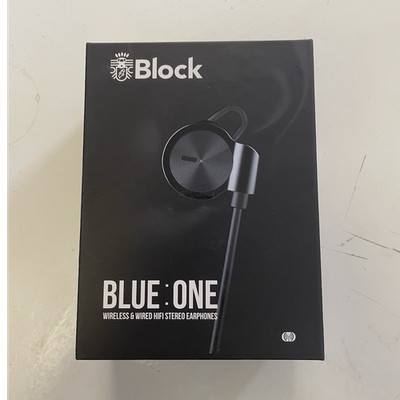 Block BLUE : ONE In-Ear-Kopfhörer Bluetooth, Noise Cancelling, Mikrofon, Schwarz