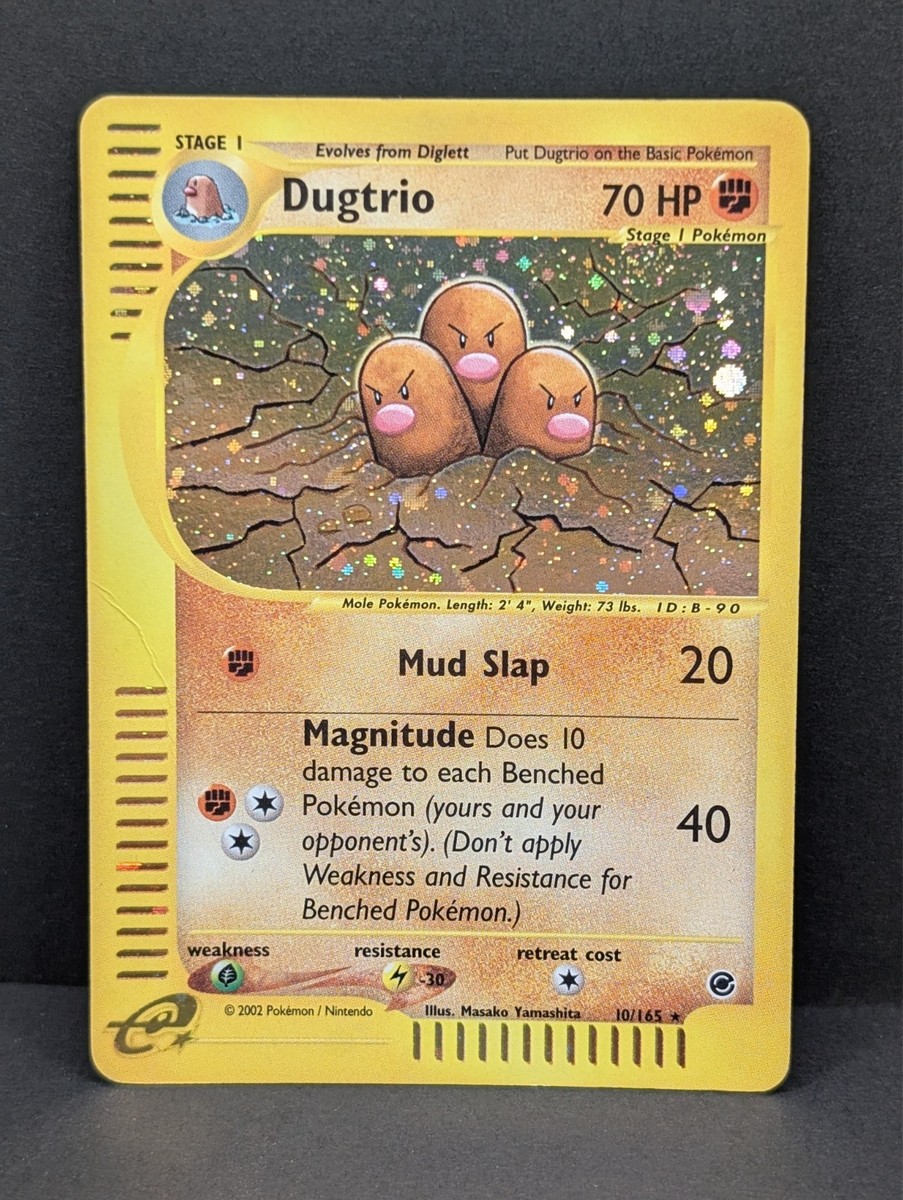 Dugtrio 010/165 Expedition Base Set Holo Rare Pokemon TCG Nintendo