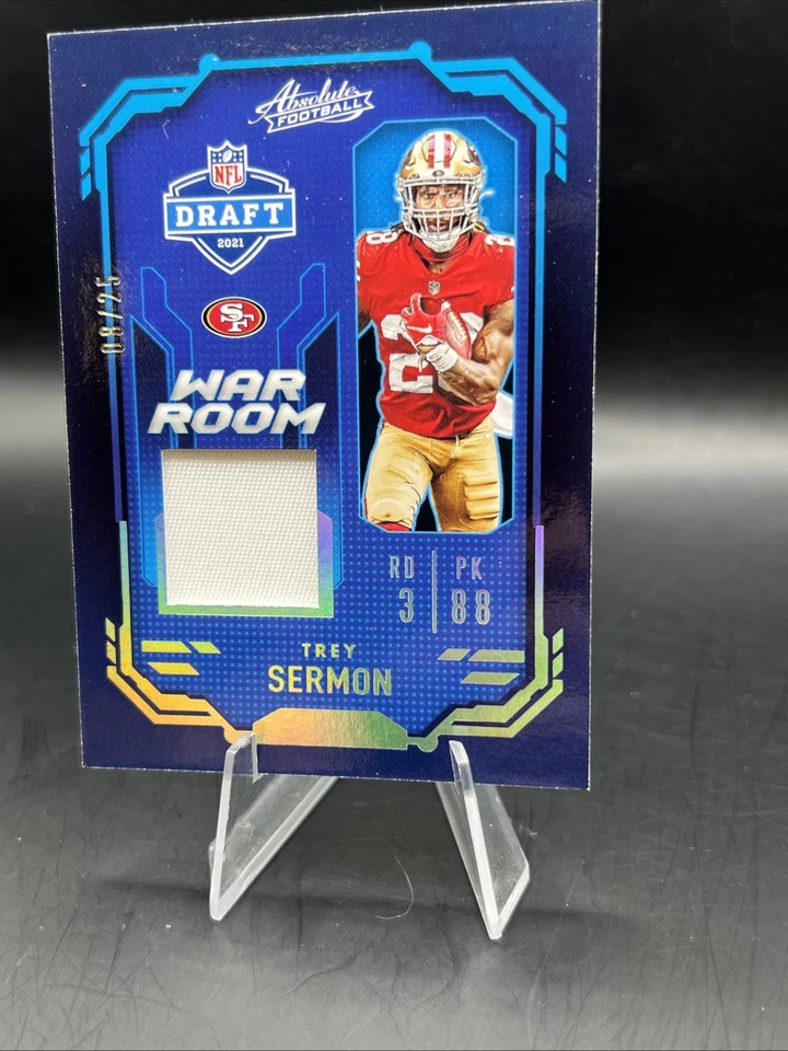 2021 Panini Absolute War Room TREY SERMON RC Patch /25 - Image 3 of 3