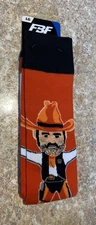 For Bare Feet Originals Oklahoma State Cowboys Mascot Crew Socks Orange Large