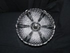 Flattened Diamond and Prism Pressed Glass Cake stand. (My name) Origin European  — photo 5