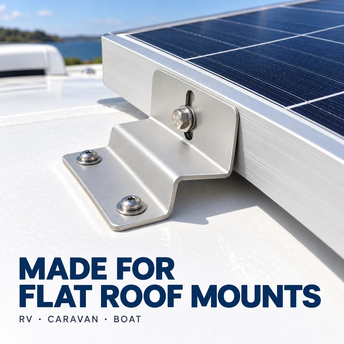8PCS Solar Panel Z Brackets Aluminium Flat Roof RV Mounting 2 Sets of 4