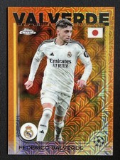 Federico Valverde 2024-25 Topps Chrome UCC Japan Edition Orange Mojo /25 #164
