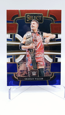 Grayson Waller 2024 Panini Select #44 Prizm WWE Concourse Red & Blue