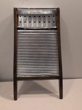 Antique Wood Tin Large WashBoard restored 12 1/2" X 24 3/4" Chicago