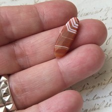 Cornaline Agate Ancienne Navette pour Bijou Pierre Dure 23 mm Fond Bijoutier