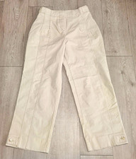 Banana Republic Relaxed Ultra High Rise Utility Pants Beige Ankle Button Size 2