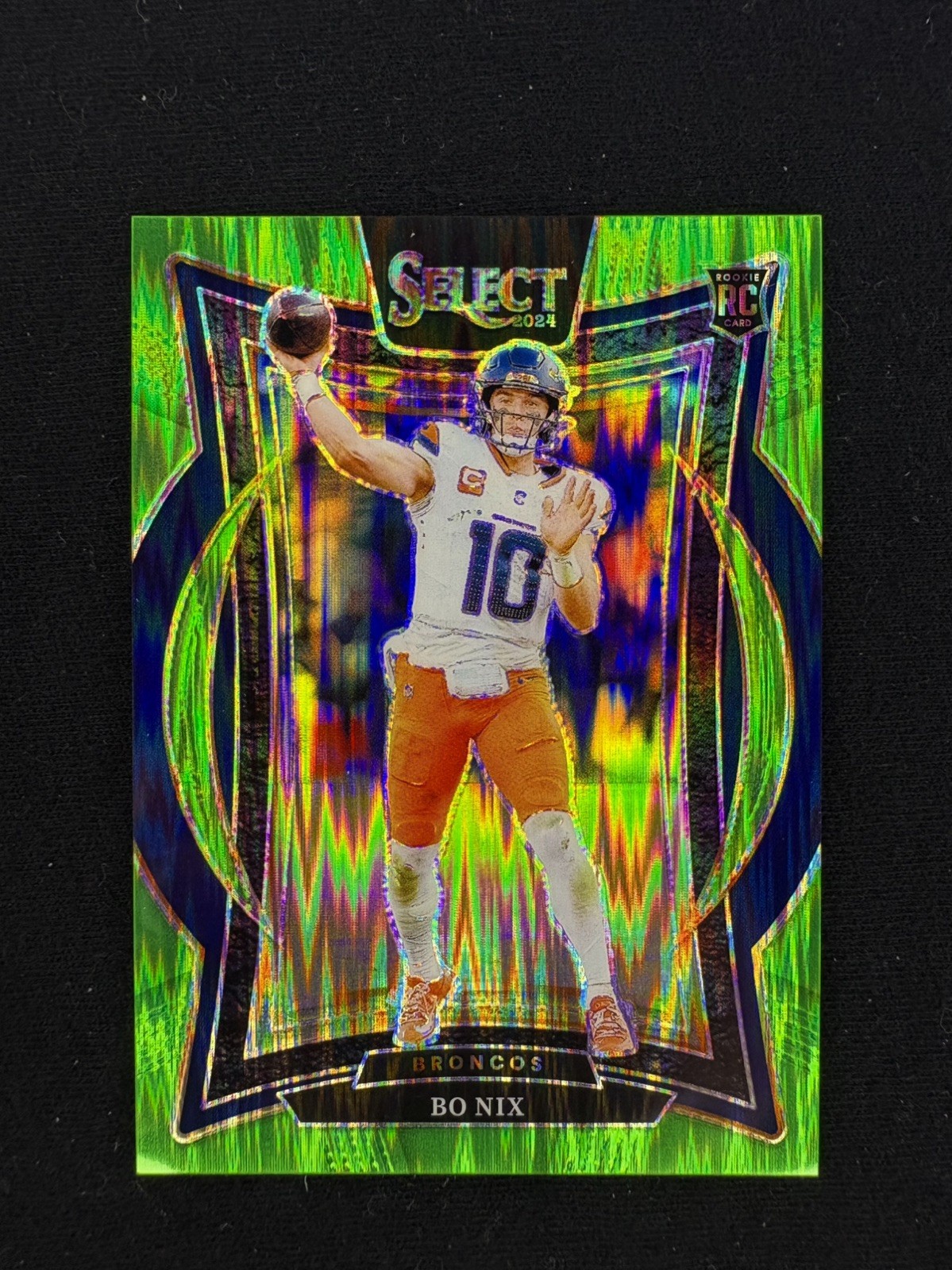 2024 Panini Select Bo Nix Rookie Concourse Green Shimmer /599 #30