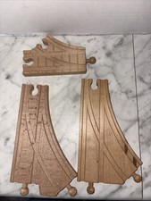 Thomas/Brio/Learning Lot Curved Switching Tracks Wooden Trains Qty 3