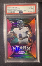 PSA 10 POP 3 /199 2021 Certified Stars Lamar Jackson #CS-21 Mirror Pink
